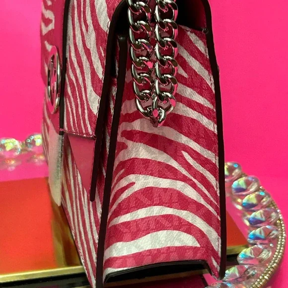 Michael Kors Pink Zebra Crossbody Bag - Picture 6 of 16